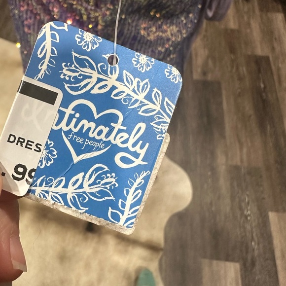 Intimately Free People Gold Rush Mini Dress Sequin Lilac Marina NWT - Medium - Picture 7 of 11